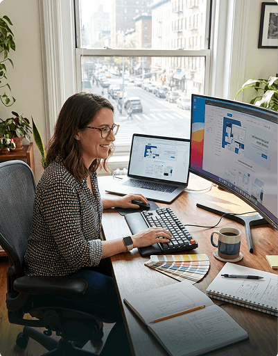 Designer building a care provider brand and website