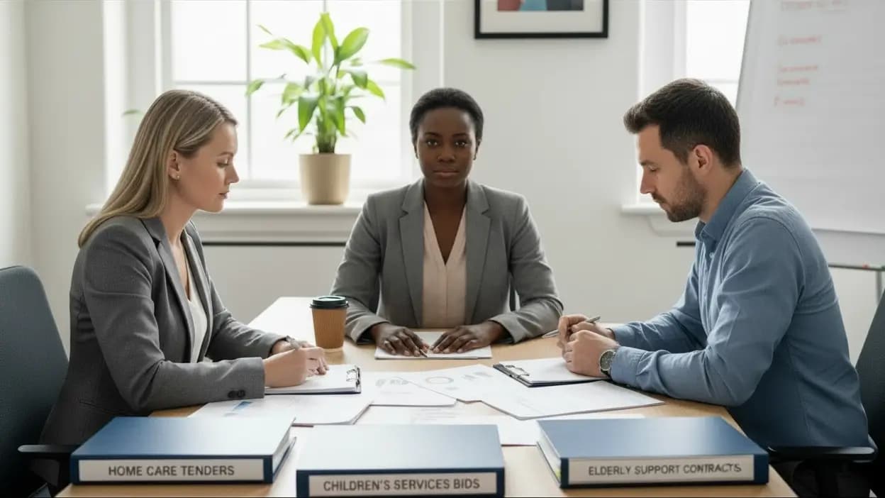 Corporate employees analysing project updates 2