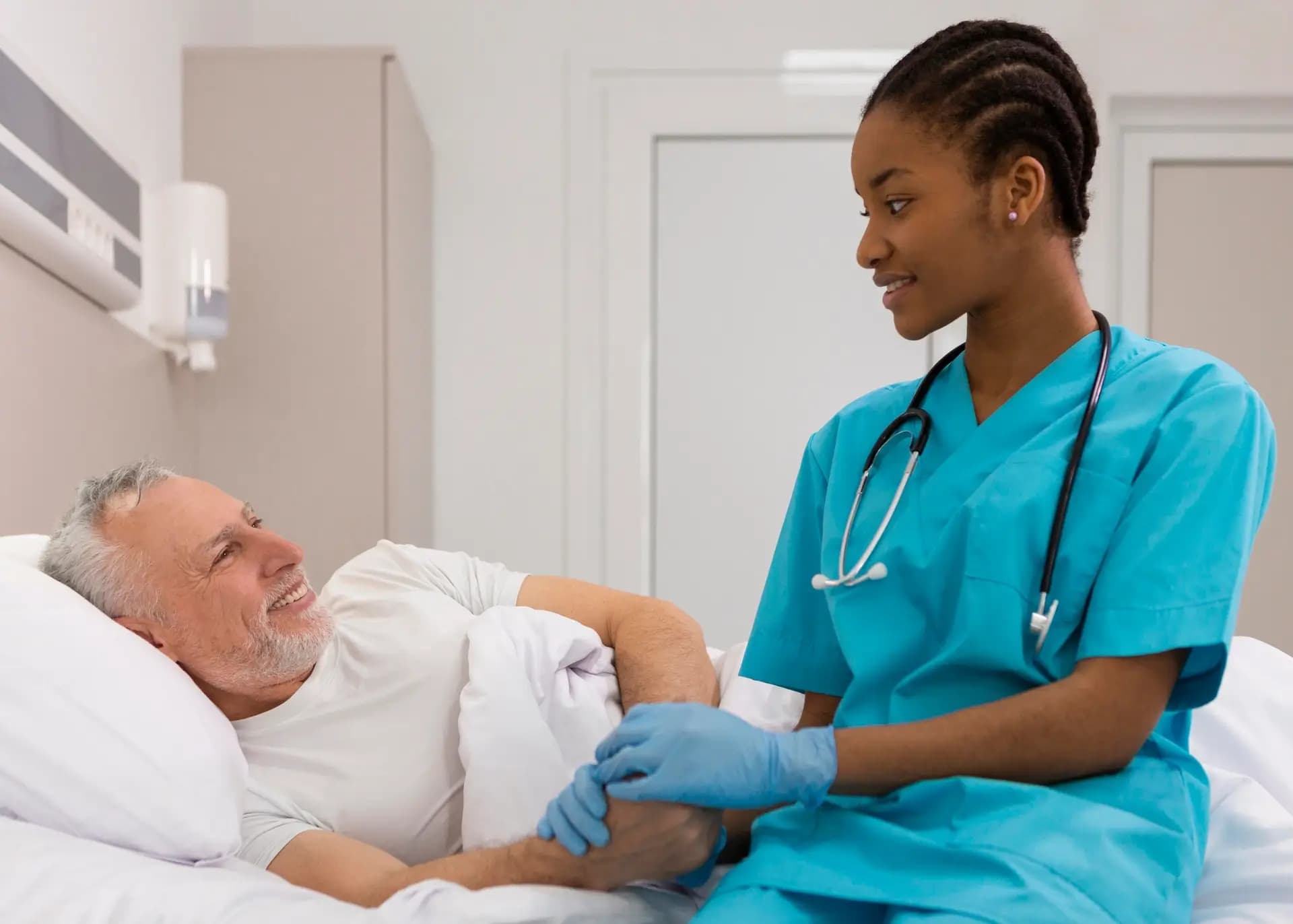 Nurse with patient