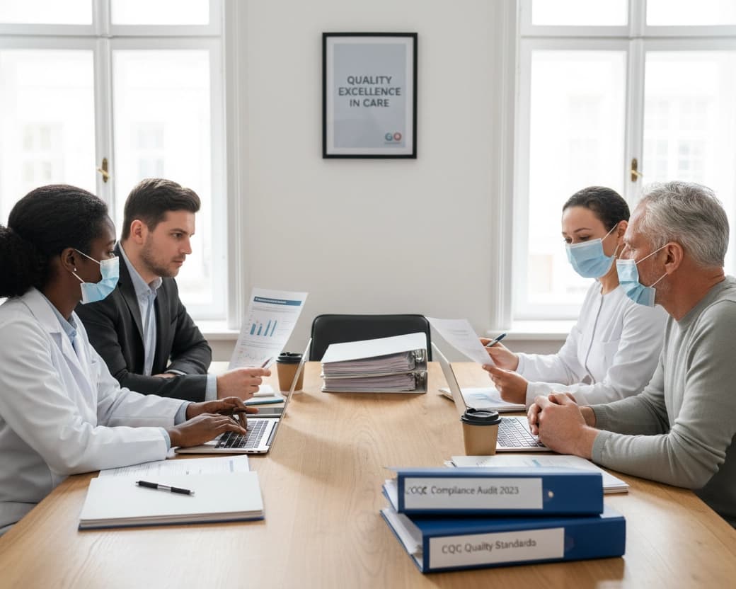 Doctor holding patient assessment