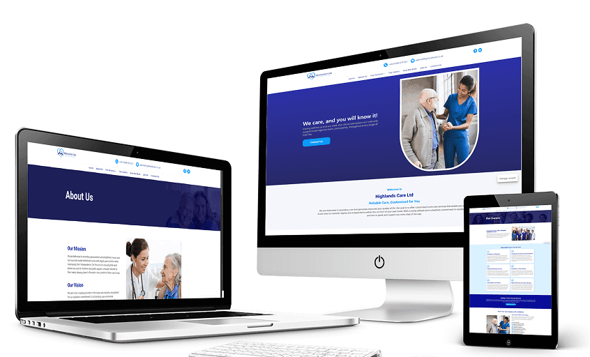 Highlands Care Ltd website design screenshot