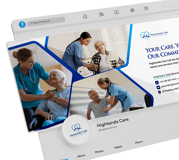 Highlands Care Ltd branding and identity materials