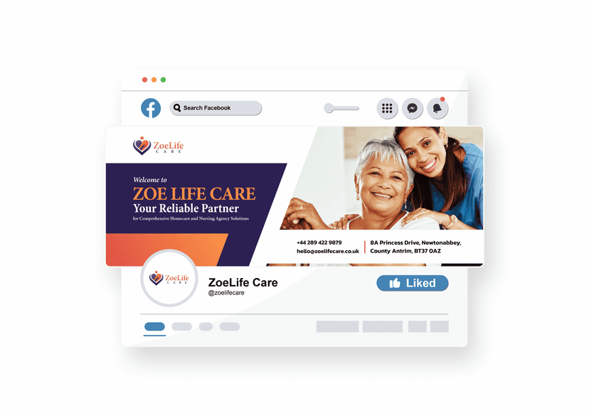 Zoe Life Care Ltd branding and identity materials