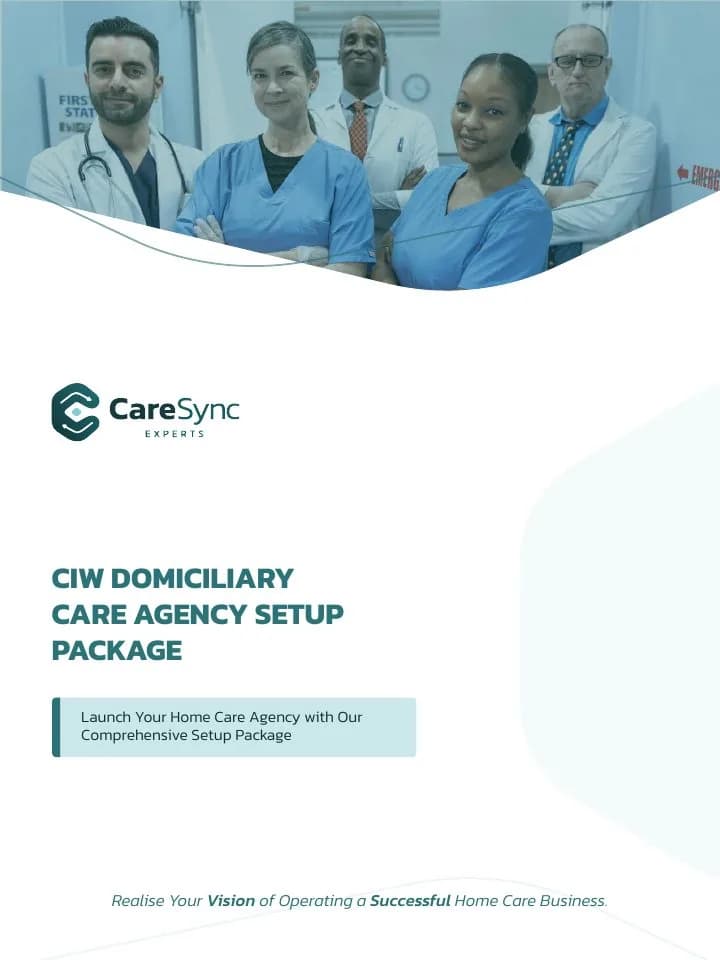 Cover of the CIW domiciliary care agency setup brochure