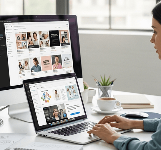 A provider reviewing a digital procurement portal