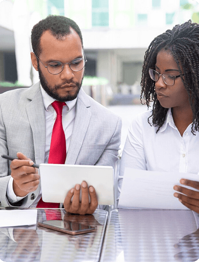 Consultants reviewing a Provider Information Return submission