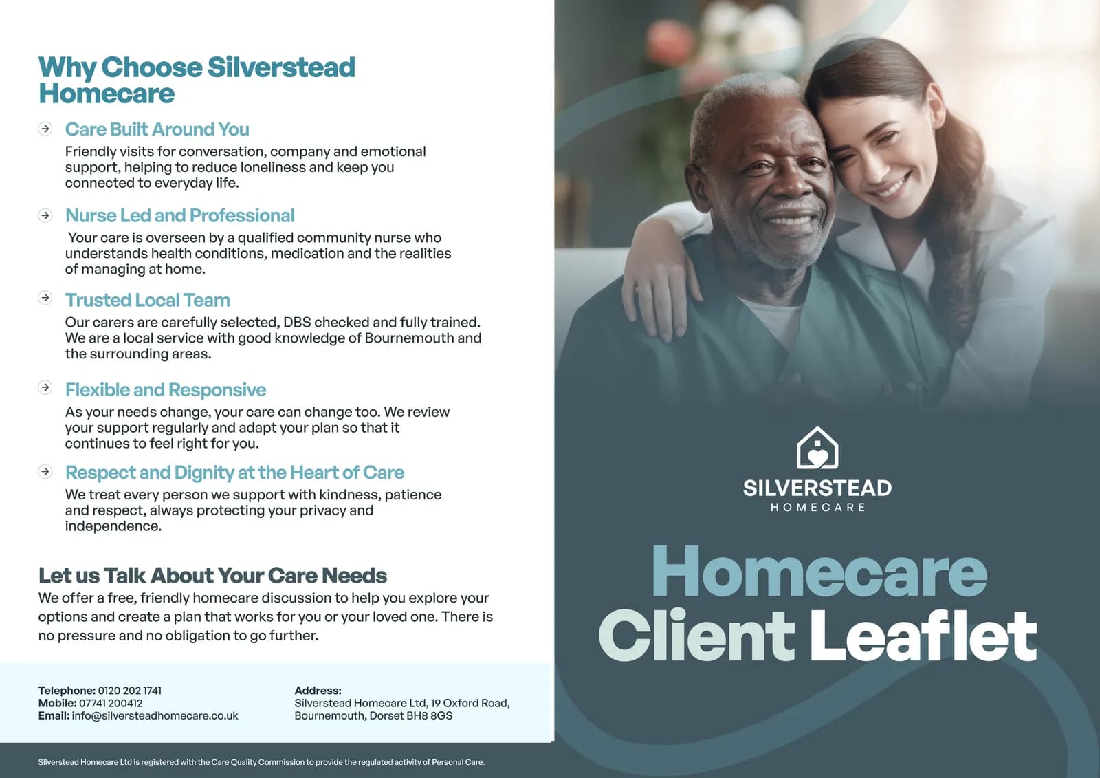 Silverstead Homecare client leaflet: Why choose Silverstead Homecare