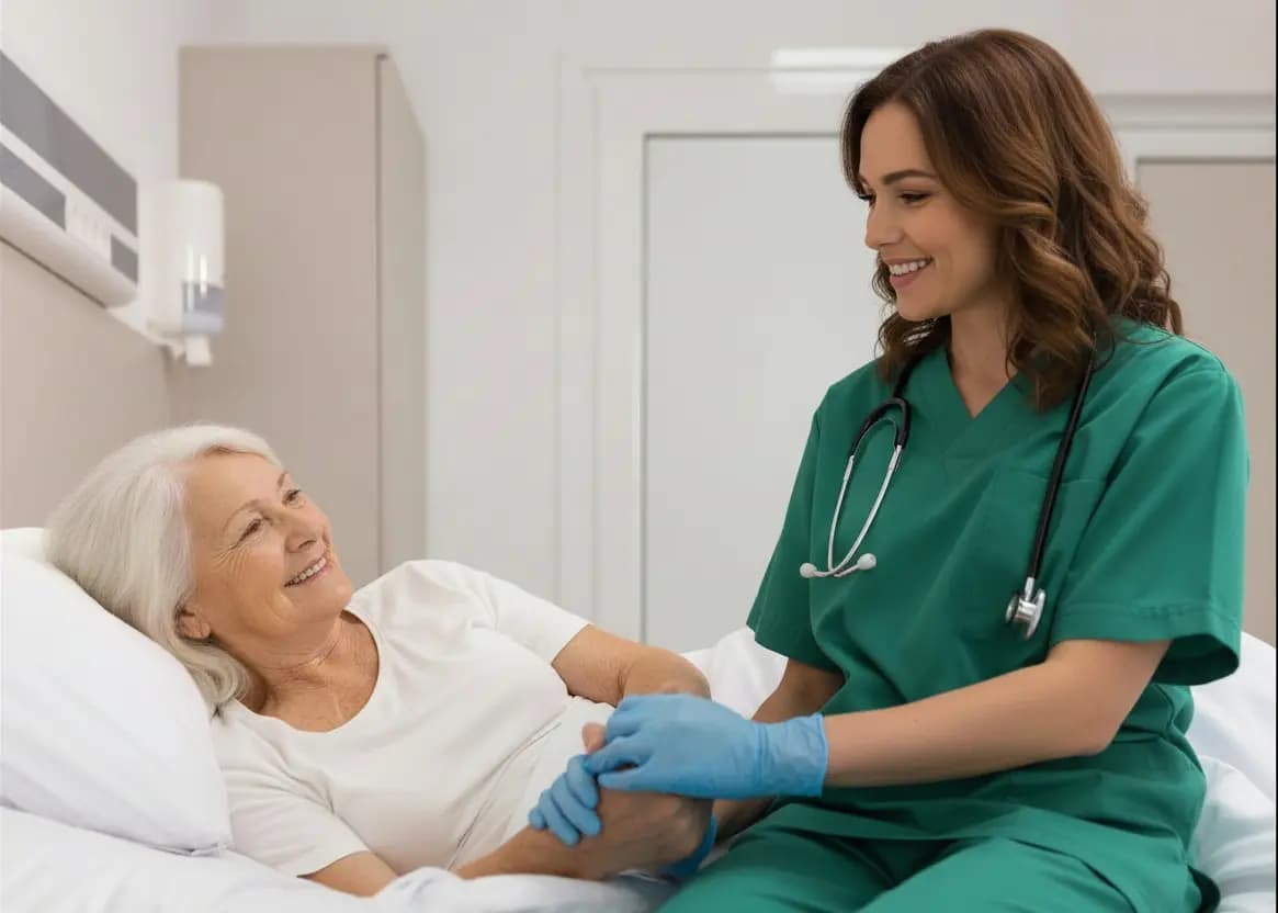 Nurse with patient
