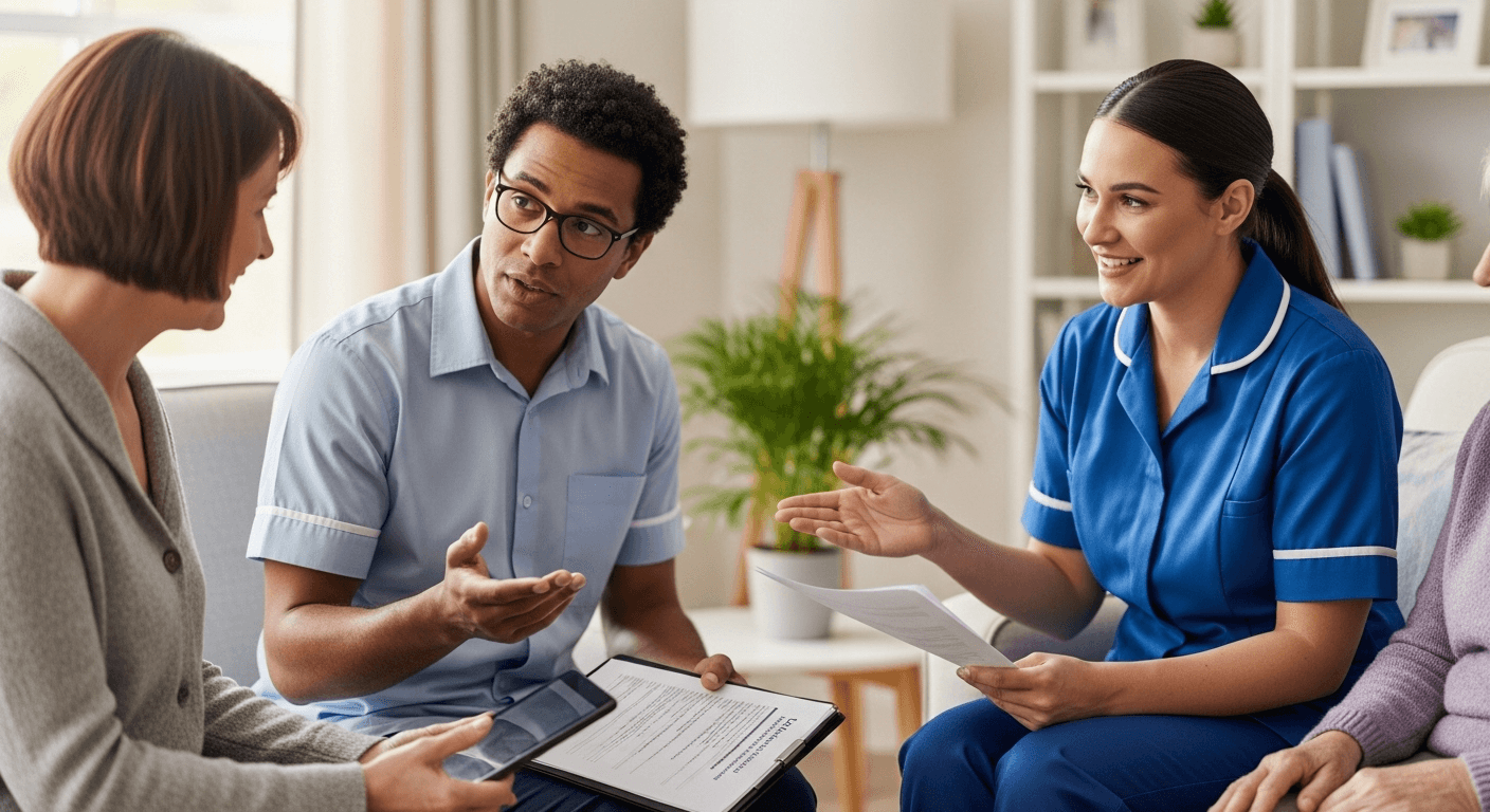 Nurse with patient