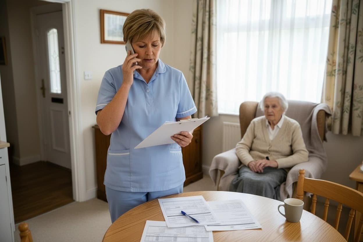 Care management team at work