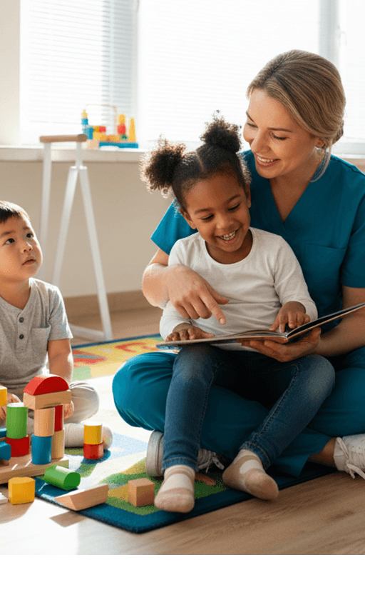 Children's services care provider with a child