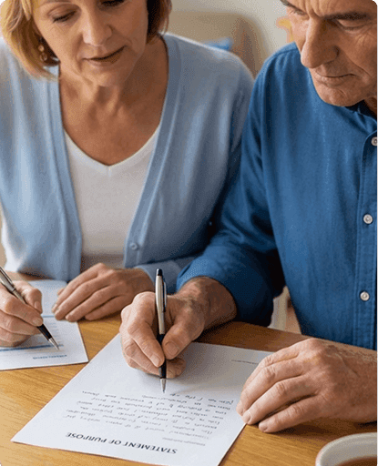 Provider completing supported accommodation registration paperwork