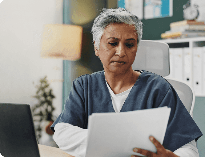 Care manager preparing a CQC Provider Information Return
