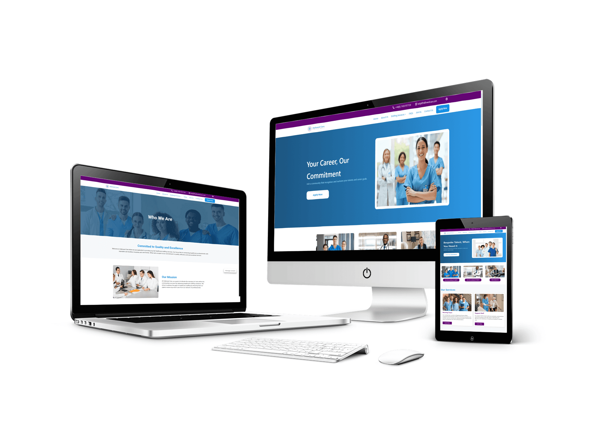 Hallowed Care Ltd website design screenshot