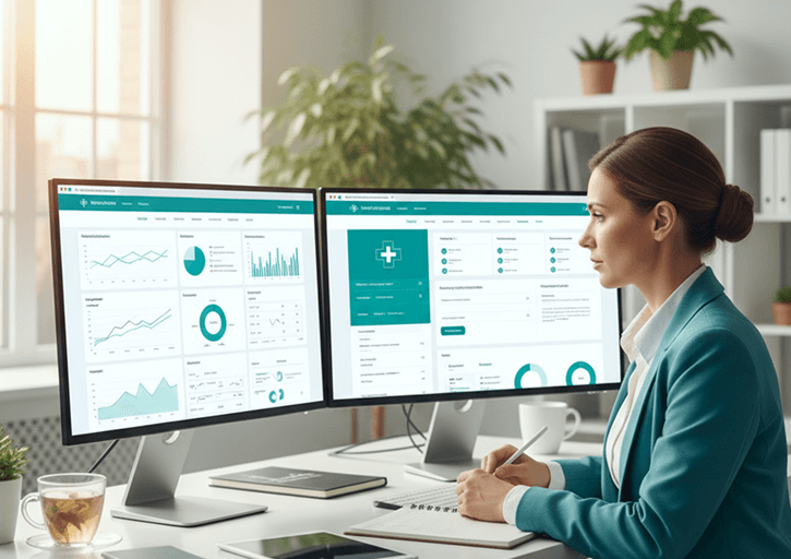 Healthcare website dashboard designed by Care Sync Experts