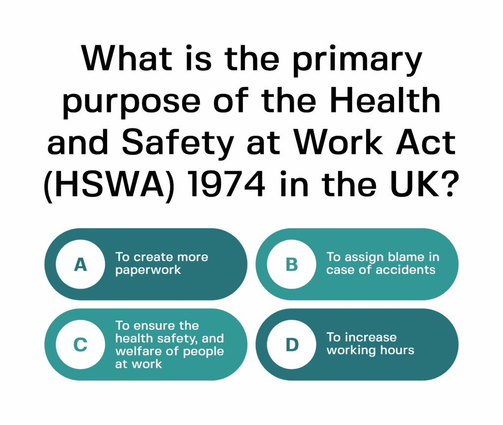 Health and safety at work legislation