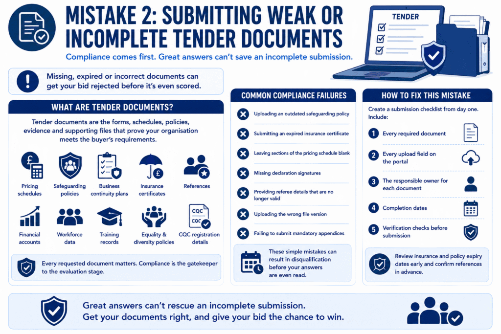 Compliant tender submissions checklist