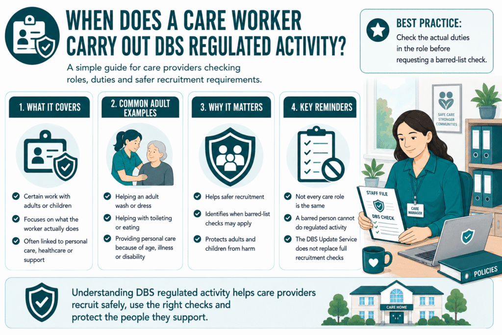 Care worker DBS regulated activity guide