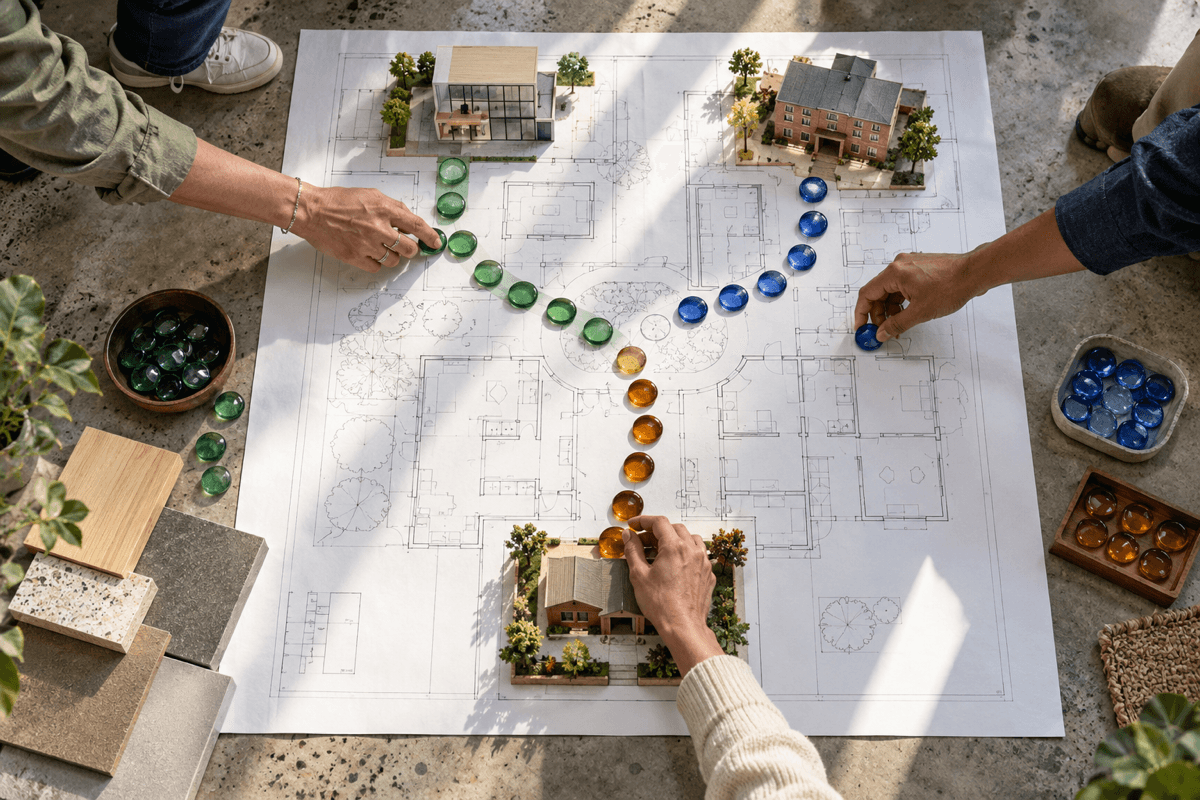 Hands mapping three CQC variation routes