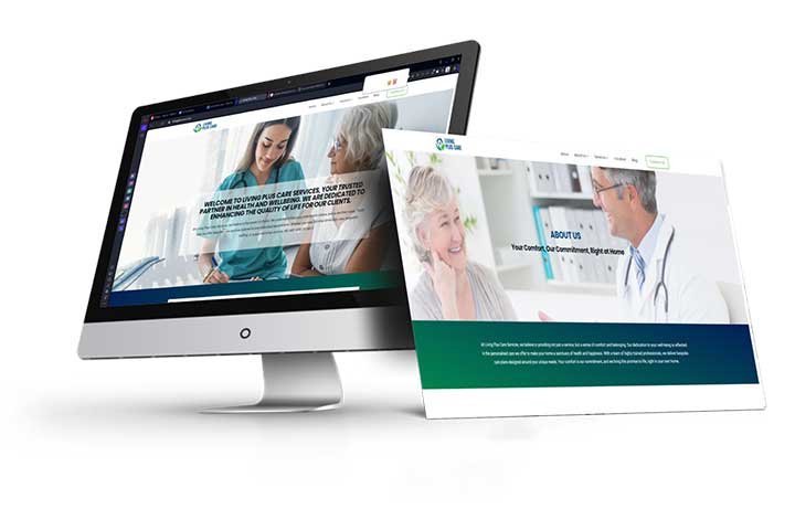Living Plus Care Website Portfolio