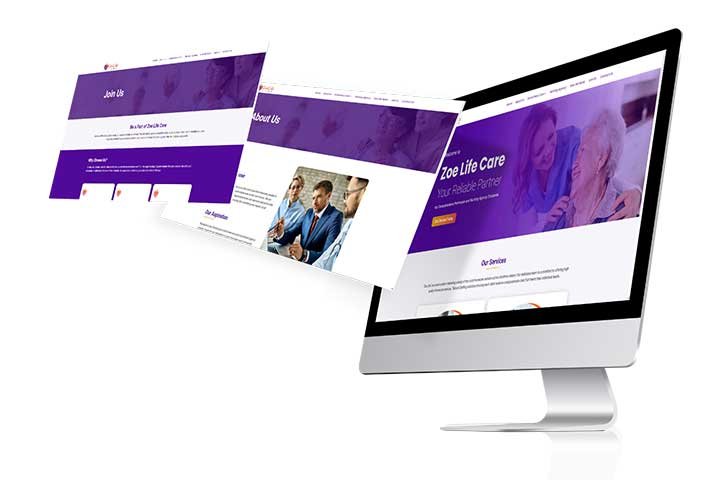 Zoe Life Care Website Portfolio